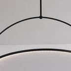Modern Art Deco Round Reversible Acrylic Iron LED Pendant Light For Dining Room