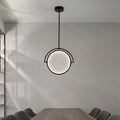 Modern Art Deco Round Reversible Acrylic Iron LED Pendant Light For Dining Room