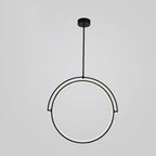 Modern Art Deco Round Reversible Acrylic Iron LED Pendant Light For Dining Room