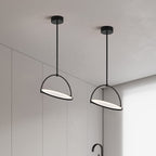 Modern Art Deco Round Reversible Acrylic Iron LED Pendant Light For Dining Room