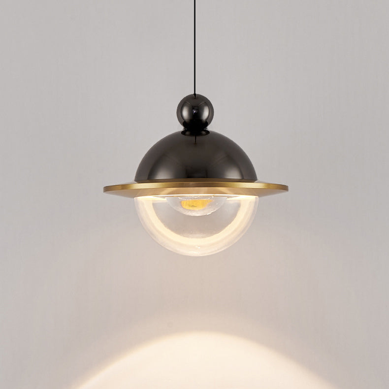 Contemporary Nordic UFO Shape Aluminum Acrylic LED Pendant Light For Bedroom