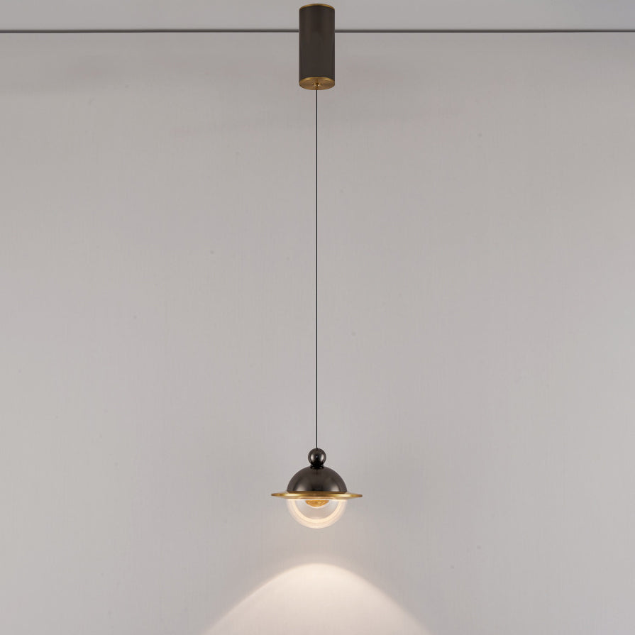 Contemporary Nordic UFO Shape Aluminum Acrylic LED Pendant Light For Bedroom
