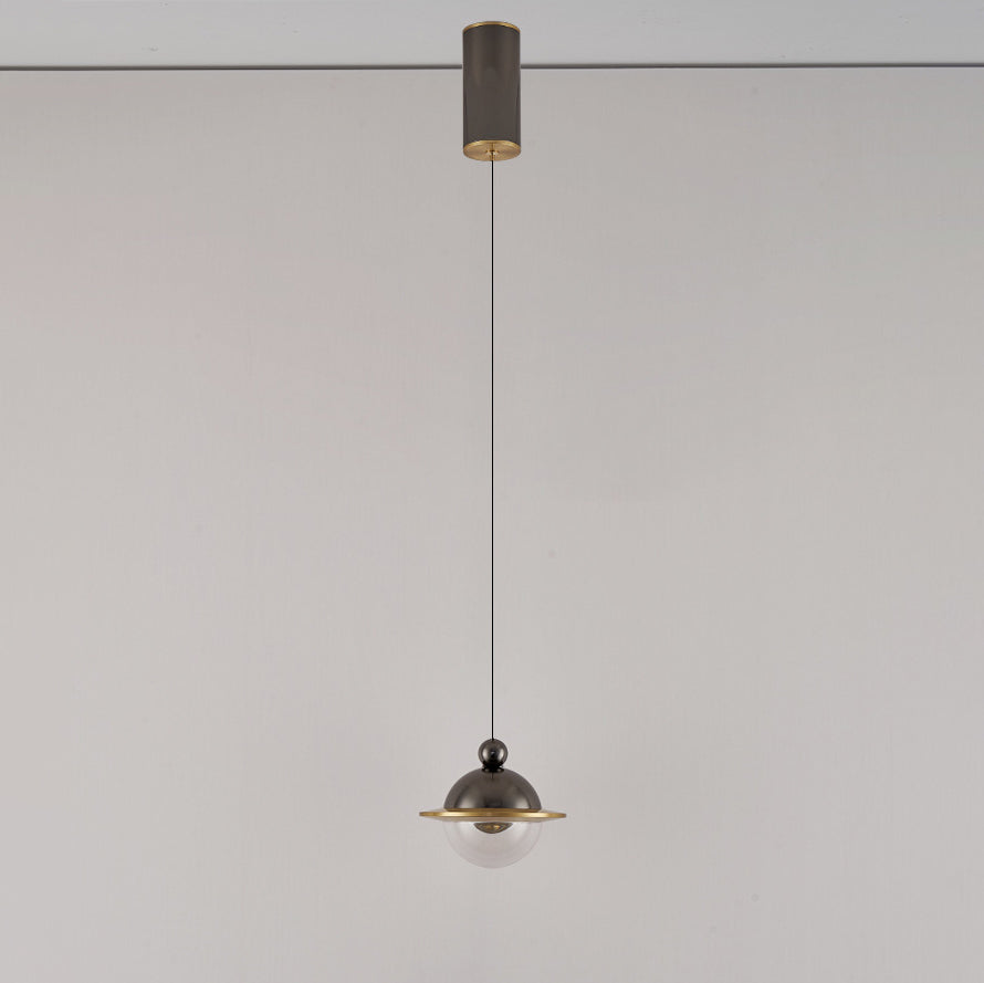 Contemporary Nordic UFO Shape Aluminum Acrylic LED Pendant Light For Bedroom