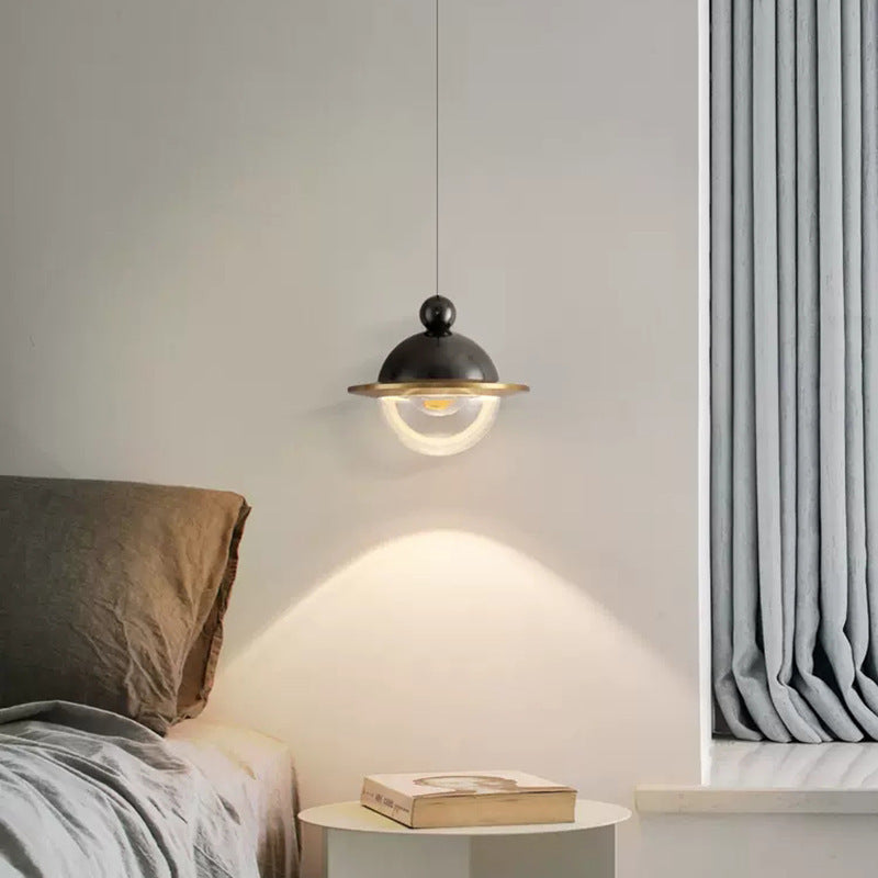 Contemporary Nordic UFO Shape Aluminum Acrylic LED Pendant Light For Bedroom