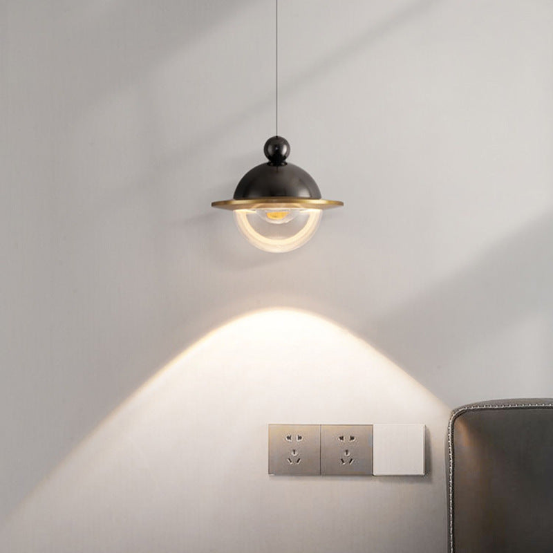 Contemporary Nordic UFO Shape Aluminum Acrylic LED Pendant Light For Bedroom