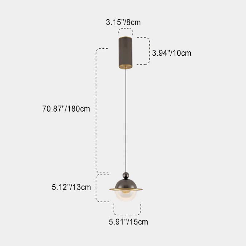 Contemporary Nordic UFO Shape Aluminum Acrylic LED Pendant Light For Bedroom