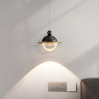 Contemporary Nordic UFO Shape Aluminum Acrylic LED Pendant Light For Bedroom