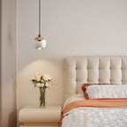 Contemporary Nordic Ball Aluminum Hardware LED Pendant Light For Bedroom