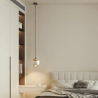Contemporary Nordic Ball Aluminum Hardware LED Pendant Light For Bedroom