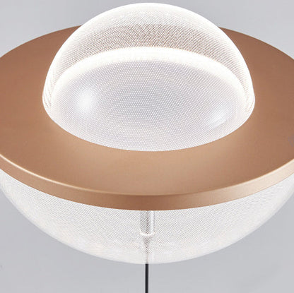 Contemporary Scandinavian Semicircle Splicing Carbon Steel Acrylic LED Pendant Light For Dining Room
