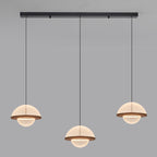 Contemporary Scandinavian Semicircle Splicing Carbon Steel Acrylic LED Pendant Light For Dining Room