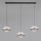 Contemporary Scandinavian Semicircle Splicing Carbon Steel Acrylic LED Pendant Light For Dining Room