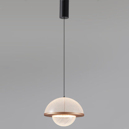 Contemporary Scandinavian Semicircle Splicing Carbon Steel Acrylic LED Pendant Light For Dining Room