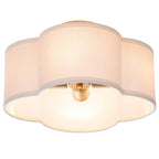 Contemporary Simplicity Fabric Iron Hardware 4 - Light Semi-Flush Mount Light For Living Room