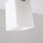 Modern Simplicity Square Acrylic Rubber Wood 4/6/8 - Light Semi-Flush Mount Ceiling Light For Living Room