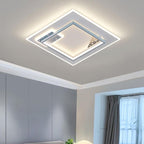 Contemporary Nordic Round Square Rectangle Splicing Acrylic Iron LED Flush Mount Ceiling Light For Bedroom