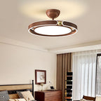 Contemporary Retro Round Dome Acrylic Iron LED Semi-Flush Mount Ceiling Light For Bedroom