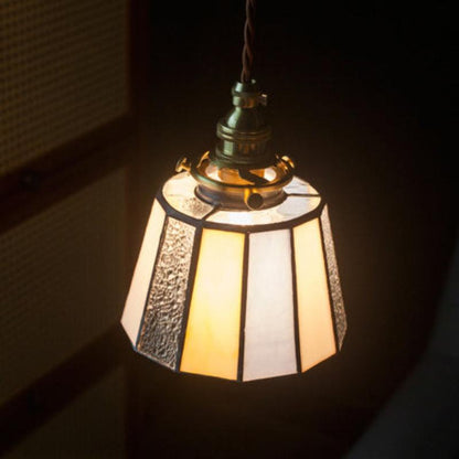 Traditional Japanese Stripe Iron Glass 1 - Light Pendant Light for Living Room