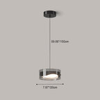 Contemporary Simplicity Dome Round Transparent Glass Iron LED Pendant Light For Bedroom