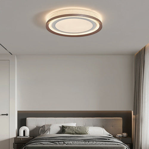 Contemporary Simplicity Round Iron Aluminum Acrylic LED Flush Mount Ceiling Light For Bedroom