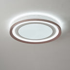 Contemporary Simplicity Round Iron Aluminum Acrylic LED Flush Mount Ceiling Light For Bedroom