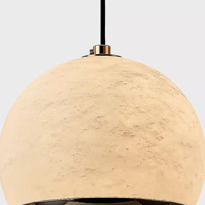Contemporary Scandinavian Round Ball Marble Carbon Steel LED Pendant Light For Bedroom