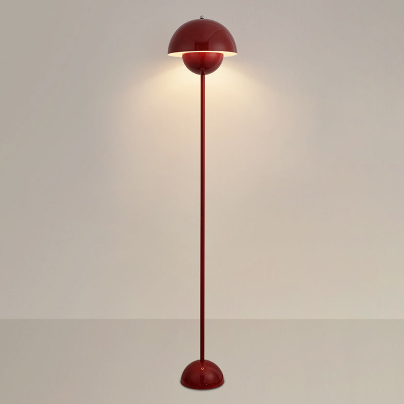 Contemporary Scandinavian Mushroom Hardware Iron Lampshade 1 - Light Standing Floor Lamp For Living Room Lumendat