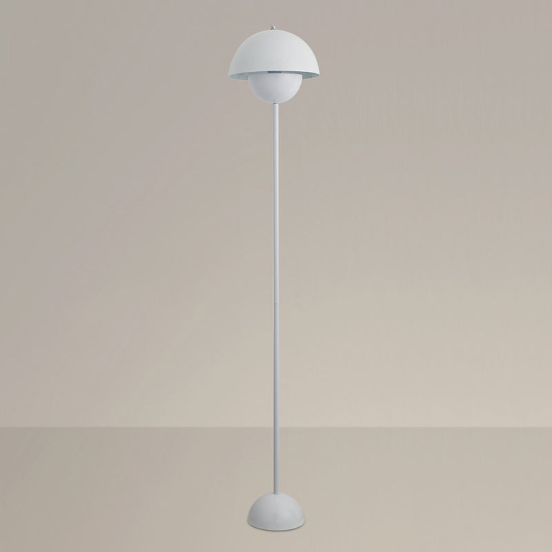 Contemporary Scandinavian Mushroom Hardware Iron Lampshade 1 - Light Standing Floor Lamp For Living Room Lumendat