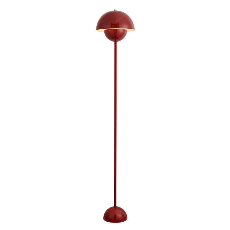 Contemporary Scandinavian Mushroom Hardware Iron Lampshade 1 - Light Standing Floor Lamp For Living Room Lumendat