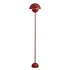 Contemporary Scandinavian Mushroom Hardware Iron Lampshade 1 - Light Standing Floor Lamp For Living Room Lumendat