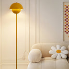 Contemporary Scandinavian Mushroom Hardware Iron Lampshade 1 - Light Standing Floor Lamp For Living Room Lumendat