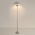 Contemporary Scandinavian Mushroom Hardware Iron Lampshade 1 - Light Standing Floor Lamp For Living Room Lumendat