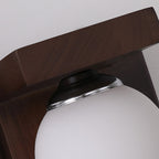 Contemporary Nordic Rectangle Solid Wood Glass 2/3 - Light Vanity Light Mirror Front Wall Sconce Lamp For Bathroom