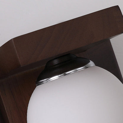Contemporary Nordic Rectangle Solid Wood Glass 2/3 - Light Vanity Light Mirror Front Wall Sconce Lamp For Bathroom