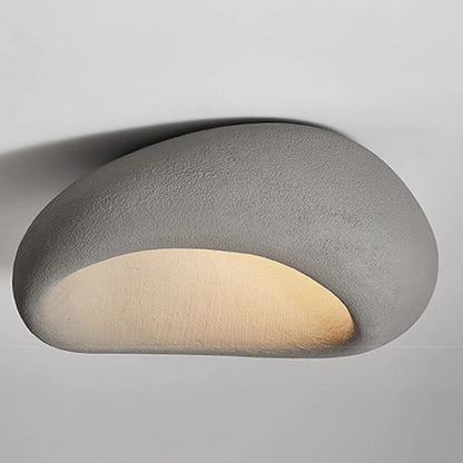 Contemporary Scandinavian Polystyrene Lampshade 1 - Light Flush Mount Ceiling Light For Living Room