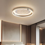 Contemporary Luxury Round Acrylic Iron Aluminum LED Flush Mount Ceiling Light For Bedroom