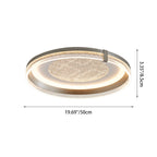 Contemporary Luxury Round Acrylic Iron Aluminum LED Flush Mount Ceiling Light For Bedroom