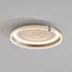 Contemporary Luxury Round Acrylic Iron Aluminum LED Flush Mount Ceiling Light For Bedroom