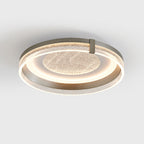 Contemporary Luxury Round Acrylic Iron Aluminum LED Flush Mount Ceiling Light For Bedroom