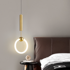 Modern Luxury Dome Circle Iron Glass LED Pendant Light For Dining Room