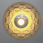 Contemporary Nordic Dome Pattern Resin Lampshade Hardware UFO Shape LED Pendant Light For Dining Room