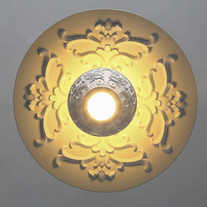 Contemporary Nordic Dome Pattern Resin Lampshade Hardware UFO Shape LED Pendant Light For Dining Room