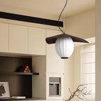 Contemporary Retro Dome Oval Stripe Silk Lampshade Iron 1 - Light Pendant Light For Living Room