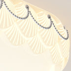 Contemporary Nordic Round Rectangle Cream Rotational Molding Hardware Acrylic LED Flush Mount Ceiling Light For Living Room