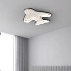 Contemporary Creative PC Aluminum Hardware Airplane LED Flush Mount Ceiling Light For Bedroom