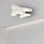 Contemporary Creative PC Aluminum Hardware Airplane LED Flush Mount Ceiling Light For Bedroom
