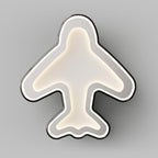 Contemporary Creative PC Aluminum Hardware Airplane LED Flush Mount Ceiling Light For Bedroom