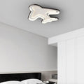 Contemporary Creative PC Aluminum Hardware Airplane LED Flush Mount Ceiling Light For Bedroom