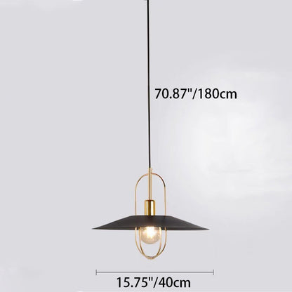 Contemporary Scandinavian Full Iron Lampshade 1 - Light Pendant Light for Dining Room