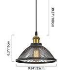 Contemporary Scandinavian Dome Full Iron Net Lampshade 1 - Light Pendant Light For Dining Room